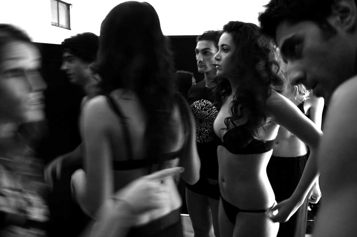 Lingerie backstage, waiting for the show to start 01-James O'Mara Photography